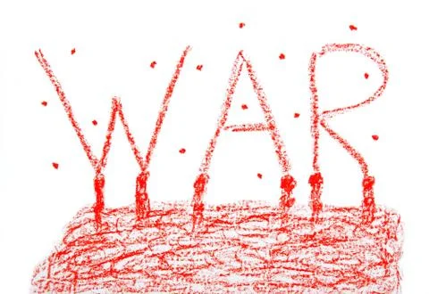 Poster with sign war Stock Illustration