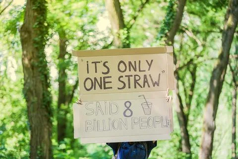 Poster with slogan to save the planet Stock Photos