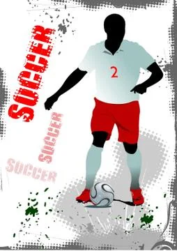Poster of the  Soccer. Colored Vector illustration for designers Stock Illustration