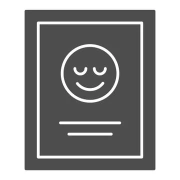 Poster solid icon. Typography vector illustration isolated on white. Banner 스톡 일러스트