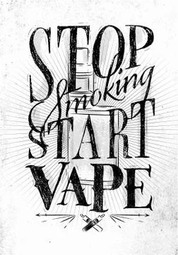 Poster start vape Stock Illustration
