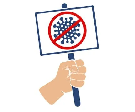 Poster of stop coronavirus. Stock Illustration