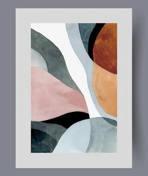 Poster in style of modern art with elements of stylish shades creating single Illustrazione stock