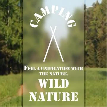 Poster of a summer camp. Stock Illustration