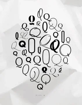 Poster symbol q Stock Illustration