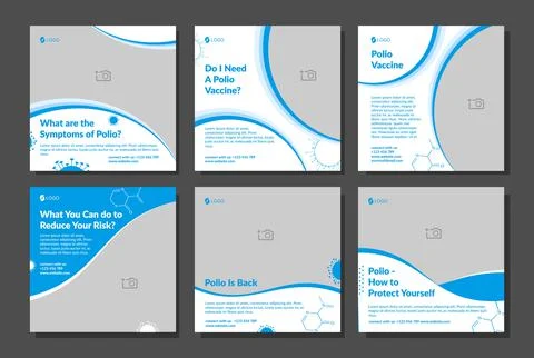 Poster template set, vector illustration Stock Illustration