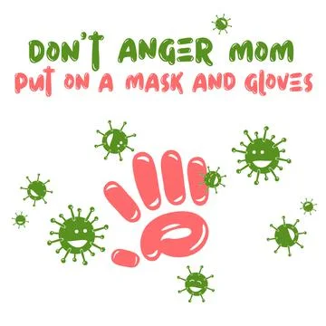 Poster on the theme of the pandemic Stock Illustration