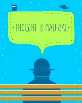 Poster thought is material Stock Illustration