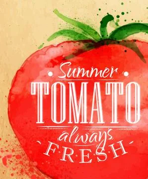 Poster tomato Stock Illustration