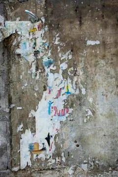 A poster torn off the wall Stock Photos