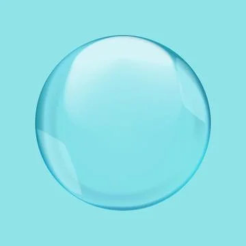 Poster with translucent light sphere with glares Stock Illustration