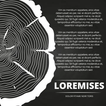 Poster with tree rings design 스톡 일러스트