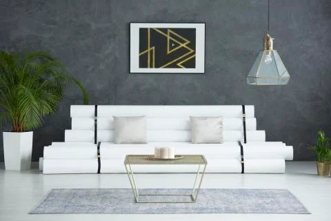 Poster with triangles Foto stock