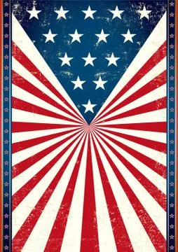 Poster of us flag Stock Illustration