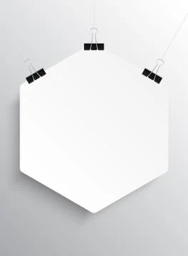 Poster Vector Empty Hexagon Comb. Mockup. Stock Illustration