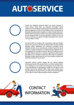 Poster vector template for autoservice Stock Illustration