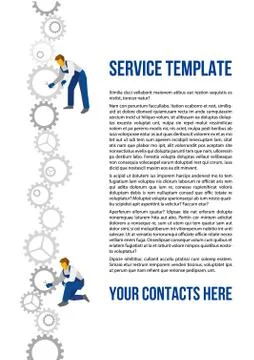 Poster vector template for autoservice Stock Illustration