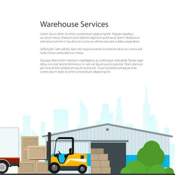 Poster Warehouse Services Stock Illustration