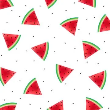 Poster With Watermelons Fruit Background Stock Illustration