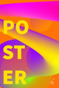 Poster with wave Stock Illustration