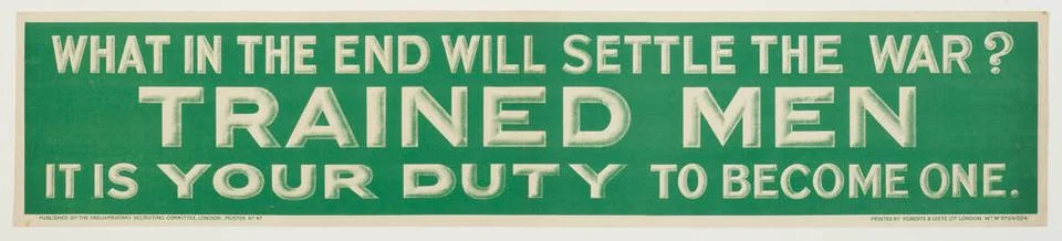Poster, What in the end will settle the war , 1915, United Kingdom, by Par... Foto stock