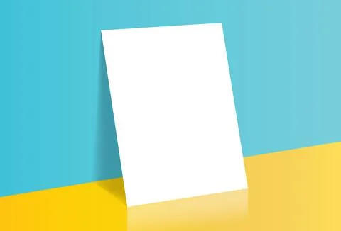 Poster White Mockup Template Vertical Illustration Presentation Business Office Stock Illustration