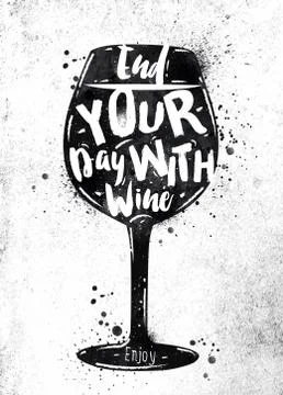 Poster wine 스톡 일러스트