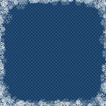 Poster With Winter Border Blue Background Stock Illustration