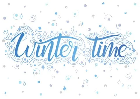 Poster winter time Stock Illustration