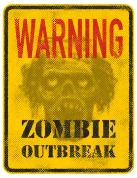Poster Zombie Outbreak. Illustrazione stock