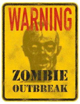 Poster Zombie Outbreak. Stock Illustration