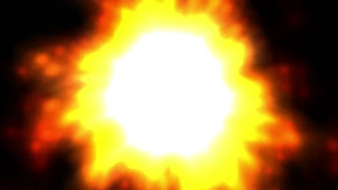 Posterize fire flame burning effect Stock Footage 208626388