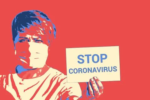 Posterize poster calling to stop xenophobia. Coronavirus has no nationality Stock Illustration