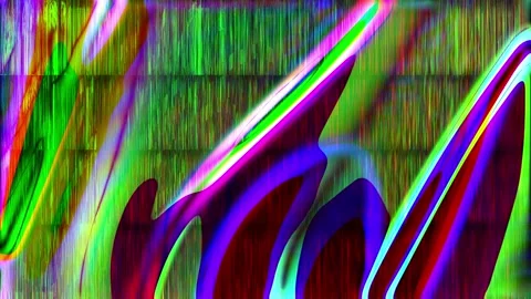 Posterized gradient colorful pattern, pixel sort background animation Stock Footage 204038308