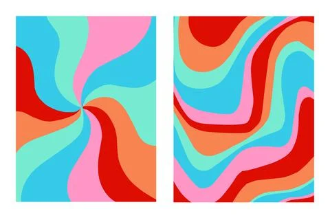 Posters with background rainbow psychedelic. Psychedelic background. Stock Illustration