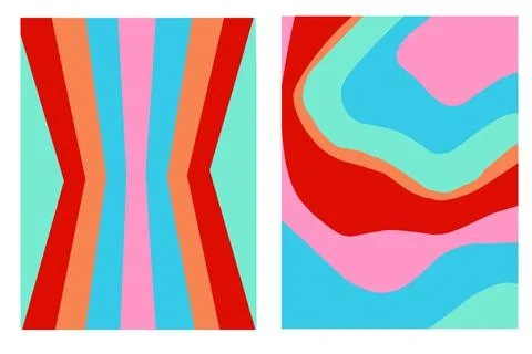 Posters with background rainbow psychedelic. Psychedelic background. Stock Illustration