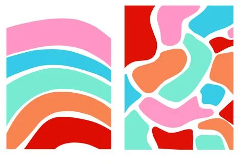 Posters with background rainbow psychedelic. Psychedelic background. Stock Illustration