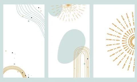 Posters in boho style Stock Illustration