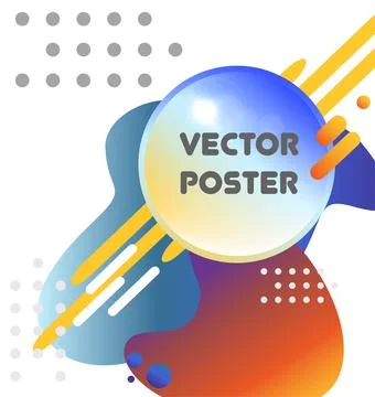 Posters with geometric gradient shapes. 80s Retro minimalistic style Stock Illustration
