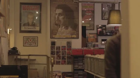 Posters at Music Store 库存影片 56804888