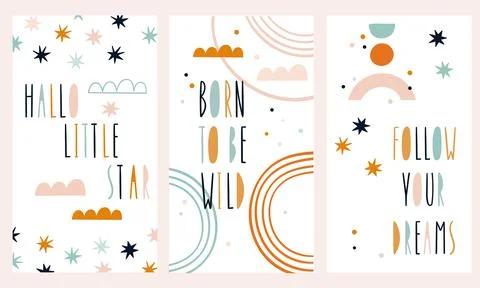 Posters for the nursery Stock Illustration