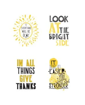Posters Quotes Set Illustrazione stock