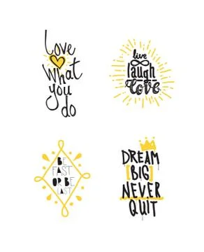Posters Quotes Set Stock Illustration