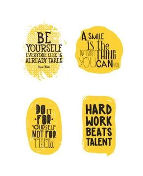 Posters Quotes Set Illustrazione stock