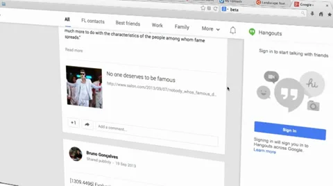 Posting comment on social network Video stock 30343843