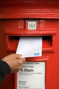 Posting a letter Stock Photos