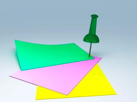 Postit image 3d Stock Illustration