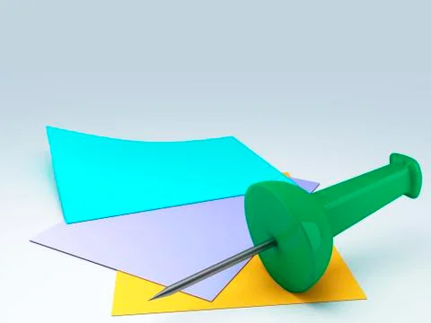 Postit image 3d Stock Illustration