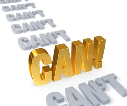 Postive attitude is golden Stock Illustration