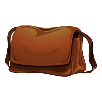 Postman bag icon cartoon vector. Post mail Illustration
